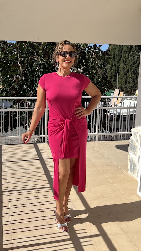 Vestido Nudo Fuxia