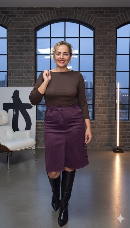 falda mini charol negro