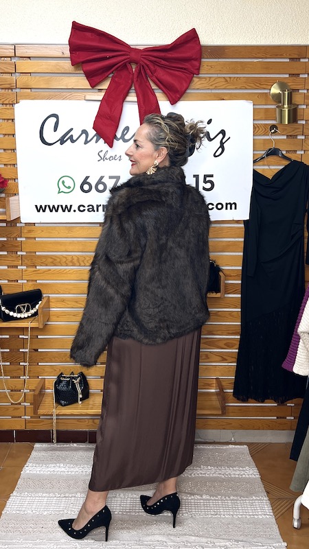 falda raso oro