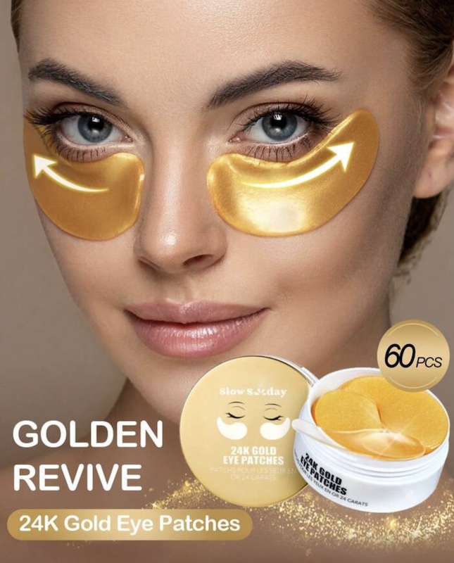 parches para ojos golden revive 24k – iluminación y rejuvenecimiento instantáneo