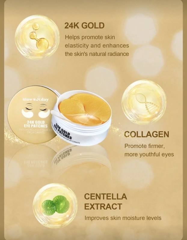 parches para ojos golden revive 24k – iluminación y rejuvenecimiento instantáneo