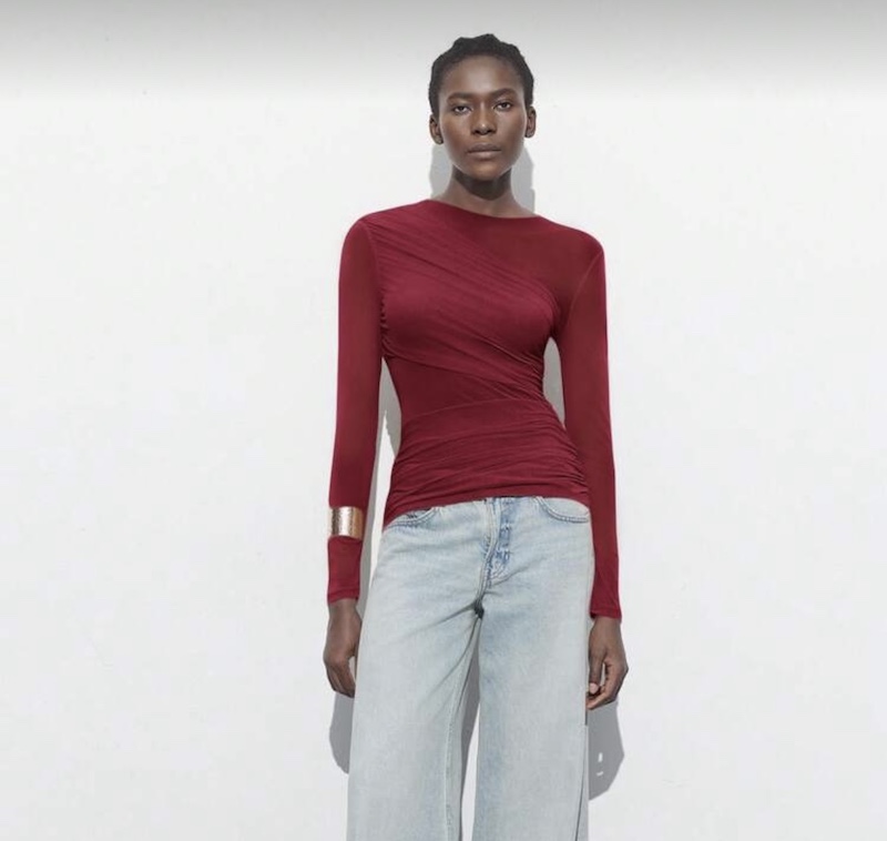 camiseta manga larga basic negra