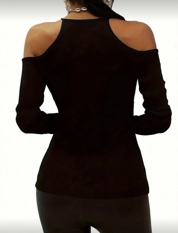 camiseta manga larga basic negra