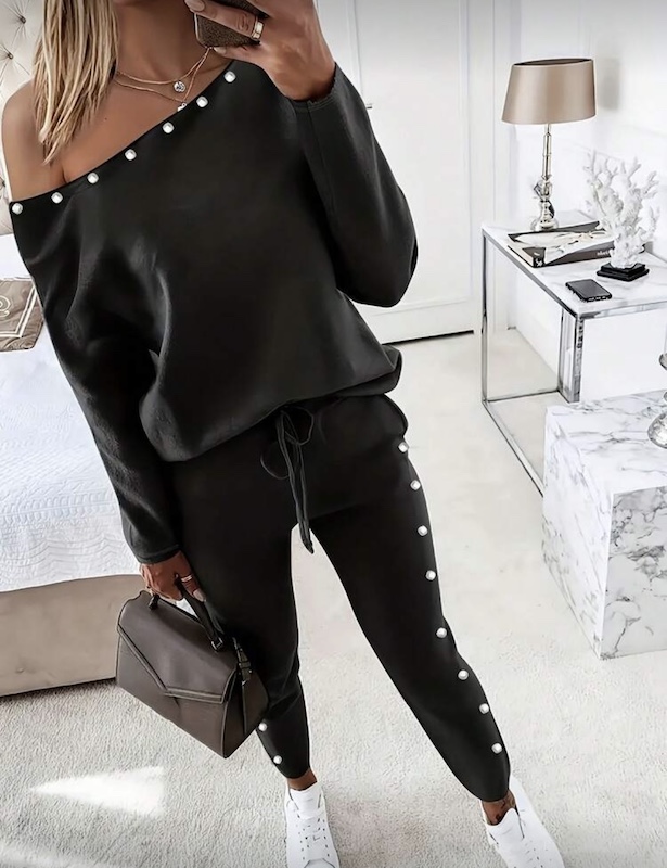 camiseta manga larga basic negra