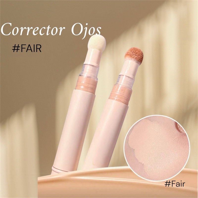 corrector de ojos líquido con aplicador – cobertura perfecta y natural #fair