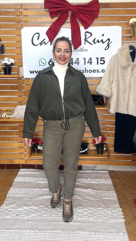 bomber oversize paño gris