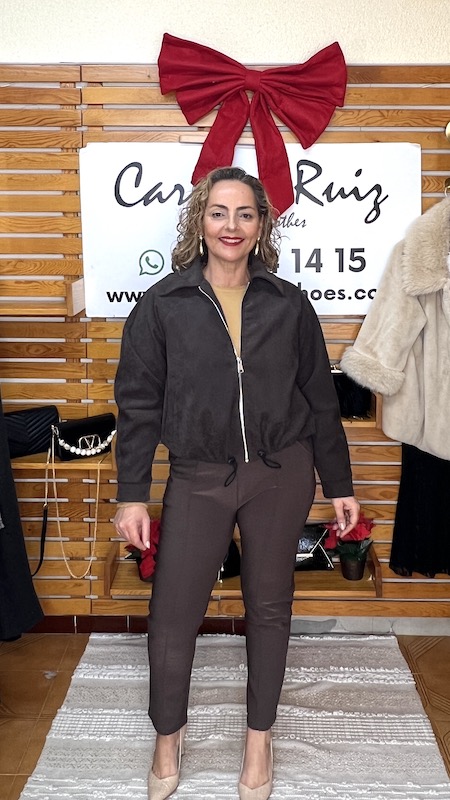 bomber oversize paño gris