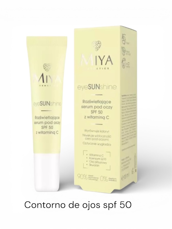 contorno ojos iluminador spf50 eyesunshine miya cosmetics
